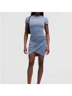 Lululemon Drapey Softstreme Wrap-Skirt T-Shirt Dress Size XL EUC